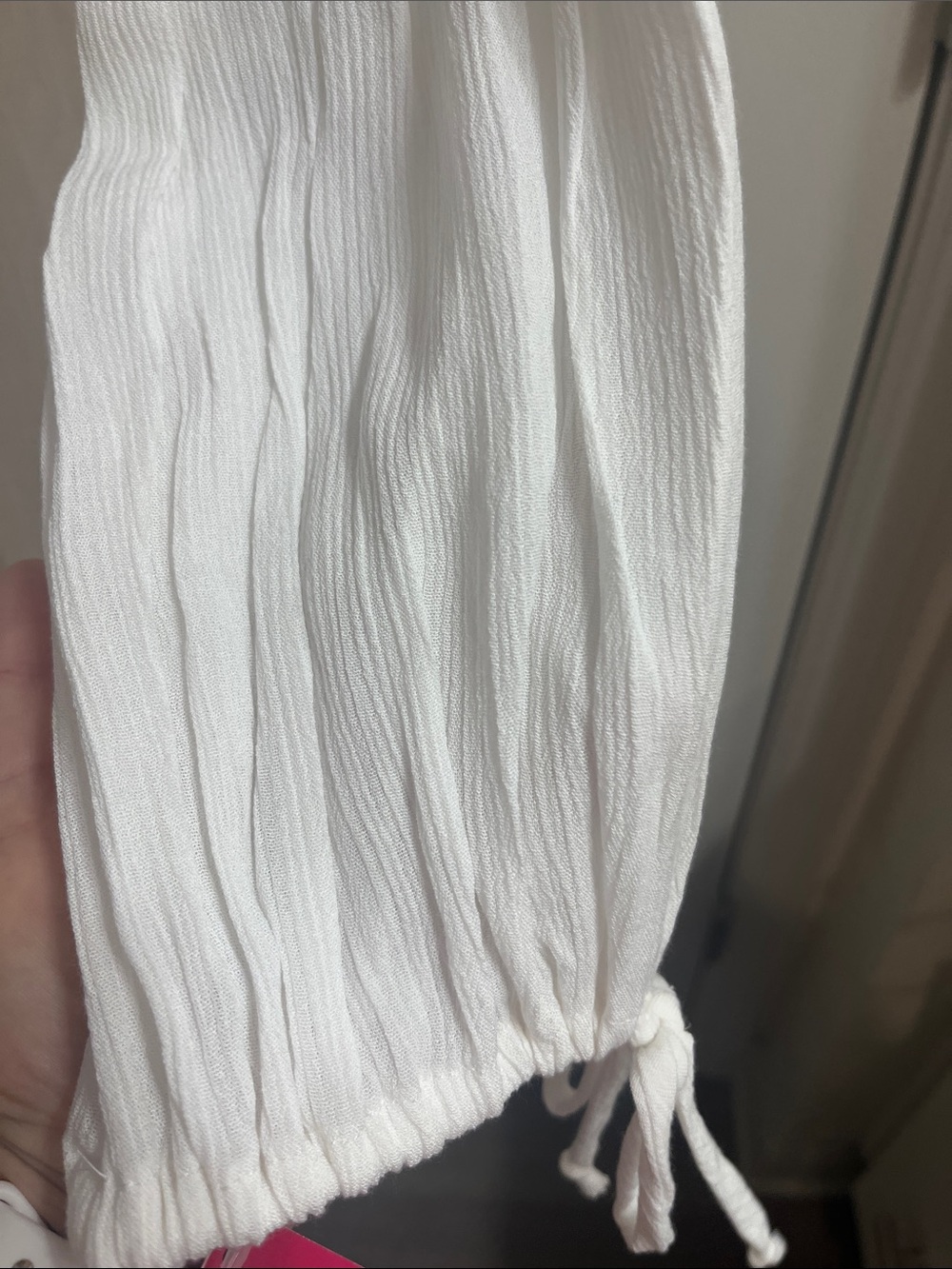 Xhilaration White Peasant Dress with Red Embroidered Yoke - Picture 8 of 13